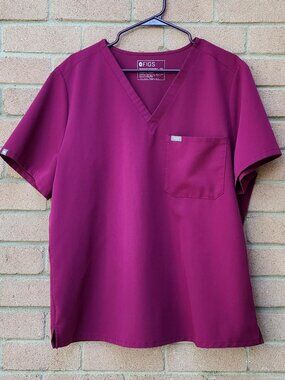 FIGS Catarina Scrub Top XXL Dark Magenta Technical Collection